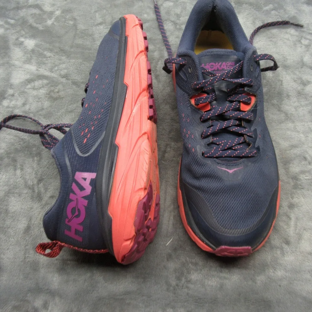 Hoka Running Shoes Womens 9 B Blue Challenger ATR 6 Lightweight Lace-Up Athletic